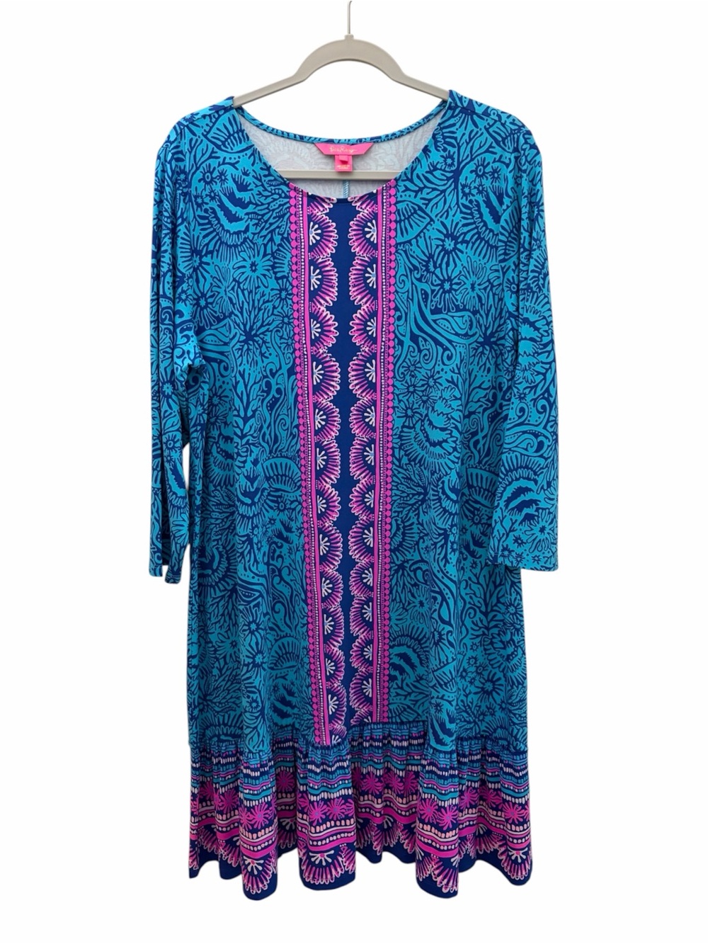 Lilly Pulitzer Ophelia Vibrant Tropical Print Swing Dress Size XXL Resort Party